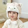 Chapéu de Proteção Auricular de Ursinho para Bebê Inverno com Pelúcia Grossa Chapéu de Pelúcia para Meninos Meninas Bebê Fofo à Prova de Vento Quente Chapéu Lei Feng