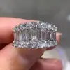 Anillo Redondo de Zirconia de Doble Capa con Arreglo Geométrico Huajie, Joyería de Lujo Ligero para Compromiso y Boda, Nuevo Anillo de Diamante de Xiaohongshu
