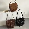 Bolso de Mano para Mujer Estilo Coreano 2026 Otoño Nueva Llegada Bolso con Borlas Bolso Cruzado para Dama Bolso Pequeño de Moda para Mujer Bolso de Hombro Único para Viajes