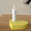 Molde de Silicona para Base de Portavelas Corazón de Amapola con Aromaterapia, Molde para Portavelas Delgado con Forma de Corazón DIY