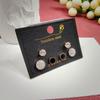 Aretes Micro-Incrustados de Pedrería, Aretes Modernos, Simples y Exquisitos, Set de Tres Piezas Estilo Japonés y Coreano, Aretes de Celebridad de Internet, Estilo Japonés y Coreano