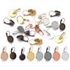 10 piezas/lote Bandeja de Hierro Gancho de Oreja Francés Bandeja para Pendientes de Piedra del Tiempo Accesorios Simples para Pendientes de Clip DIY
