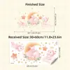 Adesivos de Parede Autocolantes de Porquinho Rosa Fofo Desenho Animado Estilo Menina Decoração de Parede de Fundo para Quarto Infantil BR3258E