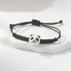 Pulsera Trenzada de Cuerda de Cera Estilo Chino de Panda de Moda, Lindo Dibujo Animado de Totoro, Pareja Estudiante, Joyería de Panda para Zona Turística, Suministro al por Mayor