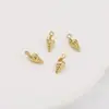 Colgante de Cobre Relleno de Oro de 14K Serie Vida Marina Hecho a Mano para Pulsera Collar Colgante de Caracola Color Zirconio Conserva el Color