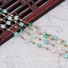 Yiwu Gold Ray color oro cobre chapado DIY multicolor color pequeña cadena de azúcar collar tocado accesorios hechos a mano B2533