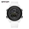 SANDA SANDA Nuevo 9025 Moda Exterior Impermeable Casual Creativo Reloj de Pulsera Electrónico para Hombres y Mujeres Estudiantes de Secundaria