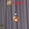 Cavalo de Madeira Arco-Íris Sino Acessório Chaveiro Pingente Yiming Xianyuan Cavalo do Zodíaco de Madeira Corrente de Celular Pingente de Bolsa Ornamento