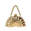Bolso de Noche Acrílico Forma de Coral Bolsa Caja Cadena Bolso Forma de Abanico Bolso Concha Bolso de Mano Hombro Cruzado para Mujer Transfronterizo