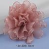 4-10 cm en stock de fábrica camelia borde quemado flor cabeza tocado tela flor hecha a mano accesorios florales tela flor accesorios DIY broche