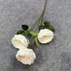 3 Flores Artificiais Rosa Austin Decoração de Parede de Fundo para Casa Casamento Flores Artificiais Falsas Decoração de Casamento de Hotel Flores de Seda Lote