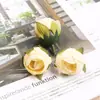 Acessórios Artesanais Estilo Mori Flor de Camélia Desabrochando Retrô Europeu Materiais para Guirlanda Artesanal DIY Cabeça de Flor Rosa Simulada