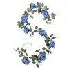 Enredadera de mimbre artificial, enredadera de flores falsas, decorativa para sala de estar, paisajismo interior, fondo de boda, flores de plástico y seda