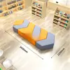 Sofá Criativo para Área de Descanso e Lazer no Escritório, Sofá para Sala de Negociação em Escritório de Vendas, Sofá Combinado de Formato Especial para Sala de Atividades de Lobby de Hospital