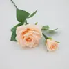 Rosa Simulação Haste Única Multi-cabeça Toque Real Rosa Casamento Flor Simulação Ornamento Sala de Estar Fotografia Flor Artificial Flor de Seda Atacado