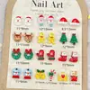 Novos Enfeites para Unhas Série Papai Noel Veado Cartoon Acessórios de Resina Capa de Celular Acessórios Artesanais DIY