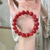 Pulsera Bodhi con doble anillo y sonido explosivo de miel y melocotón en polvo, ideal para estudiantes con cuentas de Bodhi, pulsera literaria para hombres y mujeres.