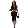 C7848 Transfronteiriço 2026 Nova Moda Feminina Europeia e Americana Clássico Gola Alta Sem Alças Franzido Bodycon Justo Conjunto