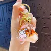 Chaveiro Criativo Desenho de Linha Preenchido com Óleo Série Cachorrinho Pingente para Bolsa de Casal Chaveiro de Carro Presente Atacado