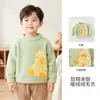 Moletom com Forro de Lã Infantil Inverno Engrossado Fofo Desenho Animado Animal Pulôver Camada Base de Pelúcia para Meninos e Meninas Roupa Quente de Bebê