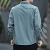 Camisa Masculina de Manga Longa Fina de Verão Anti-Amassado Casual de Negócios Respirável Nova Camisa de Polegada Jaqueta Formal 2024