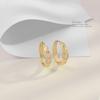 Aretes de Aro Irregulares Simples de Circonita de Estrella y Luna, Aretes Simples y a la Moda, Aretes de Verano para Mujer de Lujo Ligero y Alta Gama