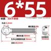 Tornillos Giratorios de Acero Inoxidable 304, Pernos Giratorios, Tornillos de Ojo de Oveja, Tornillos de Ojo de Pez, Varillas Roscadas con Agujeros, Pernos Giratorios M5-M12