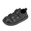 Zapatos Casuales de Cuero Versátiles para Niños 2026 Estilo Nuevo Primavera y Otoño Niños y Niñas Suela Blanda Zapatos Negros de Rendimiento para Niños Mayores Modernos