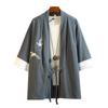 Hanfu de verano para hombre estilo chino moda bordada cárdigan chaqueta delgada moda japonesa top para hombre venta al por mayor para hombre
