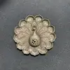 Suporte de Incenso Cauda de Pavão Queimador de Incenso de Liga para Uso Interno em Casa, Suporte de Incenso de Sândalo, Item Decorativo, Suporte de Incenso Atrator de Riqueza, Bandeja de Aromaterapia