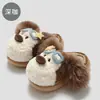 Pantuflas de algodón para mujer con estampado de estrellas y temática de perros, adecuadas para otoño e invierno, para uso en interiores, antideslizantes, cálidas y mullidas, disponibles para venta al por mayor