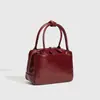 Bolsa Boston Simples Elegante Feminina Almofada Pequena Quadrada Estilo Coreano Retrô Bolsa de Boliche Moderna Bolsa de Ombro Transversal