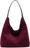 Bolso Tote Suave de Gamuza Vintage para Mujer 2024 Nuevo Otoño e Invierno Popular Bolso de Hombro de Gran Capacidad Explosivo Bolso de Cubo