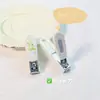 Alicate de Unha de Aço Inoxidável em Estoque com Abertura Grande, Anti-Salpicos, Leve, Borda Diagonal, Conjunto Bico de Águia, Portátil