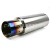 Modificação de carro tubo de escape de aço inoxidável 2,5 polegadas com válvula de afinação, tubo de escape reto de aço inoxidável, silenciador reto tipo tambor de 127mm