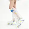 Cobre-sapatos de chuva descartáveis para adultos, antiderrapante e resistente ao desgaste, de tubo alto, espessado, PE, portátil, à prova d'água, para uso externo