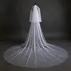 Véu liso de camada única branco puro com pente para cabelo e cauda circular, atacado de fabricantes europeus e americanos de comércio exterior transfronteiriço