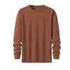 300g Ropa Interior Térmica para Hombre Cuello Redondo Cálida de Invierno Casual Versátil Holgada Moderna Sudadera de Forro Polar Doble Cara