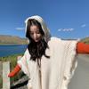 Mori Japonês Xale Boêmio Borla Camisola Malhas Xinjiang Yunnan Grassland Capa de Viagem Com Capuz Mulheres