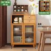 Gabinete de Té Moderno Simple Madera Sólida Gabinete de Almacenamiento Multifuncional Aparador Nuevo Gabinete de Cocina Gabinete de Almacenamiento para el Hogar