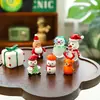 2025 Nuevos Regalos Creativos Navideños para el Hogar Adornos Mini de Escritorio de Dibujos Animados de Muñeco de Nieve y Reno Navideños