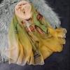 Bufanda de Seda para Mujer, Verano Delgada Versión Coreana, Chal de Protección Solar, Estilo Largo de Primavera y Otoño, Elegante Bufanda de Gasa, Bufanda Decorativa de Seda Ligera