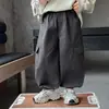 Pantalones Casuales de Primavera y Otoño para Niños 2026 Nuevos y Elegantes Pantalones Cargo Infantiles Versátiles de Algodón de Moda Pantalones Largos para Bebé