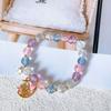 Nova pulseira de desenho animado Sanrio com estalo de estouro, alto senso, contas de vidro estouradas, pulseira fofa, joias de pulseira, joias femininas, atacado