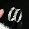 Anillo de Plata Pura 999 Hielo Triturado para Mujer, Anillos de Pareja de Lujo Ligero de Gama Alta, Anillos Brillantes de Cielo Estrellado de Nicho Venta al por Mayor