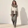 Abrigo de Piel de Zorro Otoño/Invierno 2026 Abrigo de Lana de Alpaca Doble Cara para Mujeres Petites Ropa de Lana de Alta Gama para Mujer
