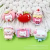 Accesorios de Resina Gatito de Manzana Pegamento Cremoso DIY Pasador Calcomanía para Vaso de Agua Accesorios para el Cabello Agujero Zapato Material Lote para Funda de Teléfono Móvil