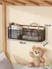 Estante de almacenamiento de pared para dormitorio, cesta colgante de noche para estudiantes, artículos esenciales para dormitorio, organizador de almacenamiento de bocadillos de pared sin perforación
