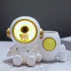 Xiaohongshu Super Dulce Rosa Mapache Portalápices Lámpara Iluminada Dibujo Animado Portalápices de Escritorio Caja de Almacenamiento Papelería para Estudiantes