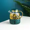 Juego de Tazas de Cerámica de Alta Gama para Uso Doméstico, Tazas de Té, Tazas de Café, Jarra Transparente de Vidrio para Jugos y Agua Fría para la Sala de Estar, Tetera Transparente